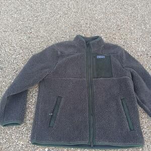 Vineyard Vines Jacket Mens XL Gray Sherpa Fleece SuperShep Full Zip Warm Outdoor
